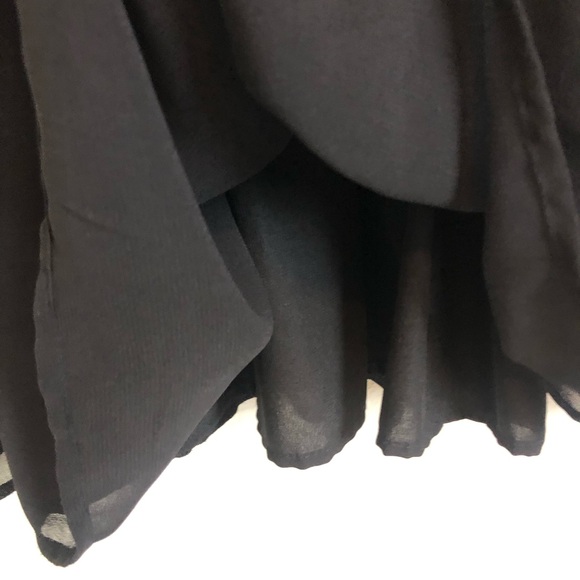 ZARA Embroidered Sheer Black Mini Dress Women’s Babydoll Style Size Medium - Picture 9 of 11